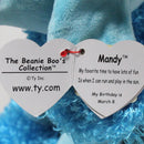 Ty Beanie Boos - Mandy the Blue Poodle, Medium (9"), Glitter Eyes