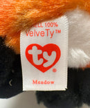 Ty Beanie Boos - Meadow the Orange Fox, (7"), Glitter Eyes