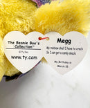 Ty Beanie Boos - Megg the Chick, Medium, Glitter Eyes