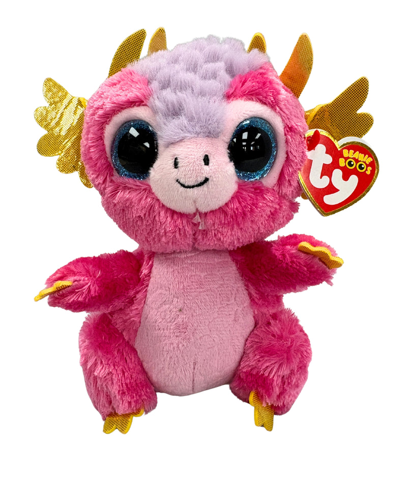 Ty Beanie Boos - Mia the Pink Dragon, Glitter Eyes