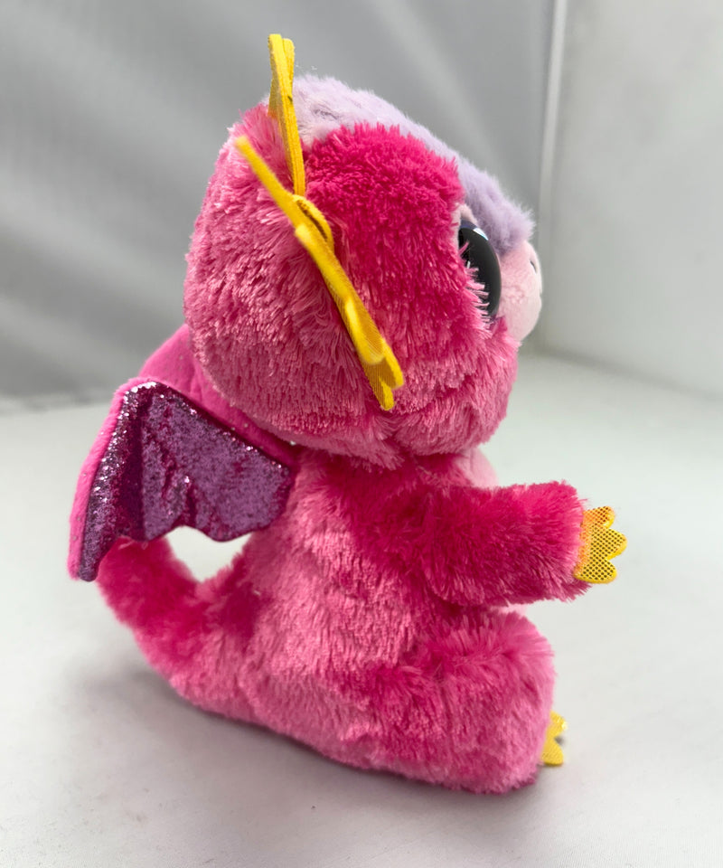 Ty Beanie Boos - Mia the Pink Dragon, Glitter Eyes