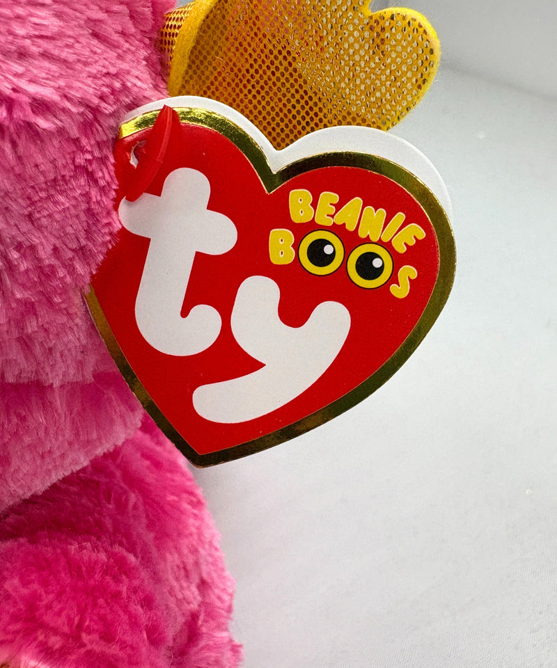 Ty Beanie Boos - Mia the Pink Dragon, Glitter Eyes
