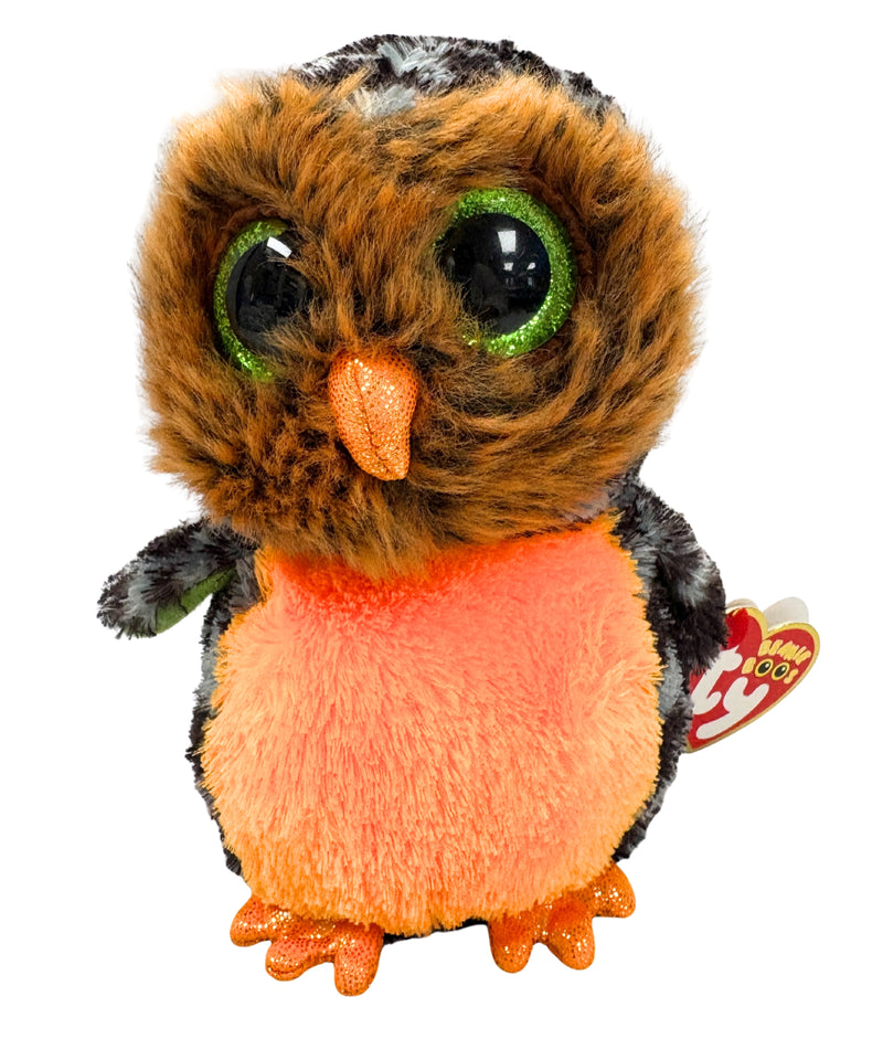 Ty Beanie Boos - Midnight the Owl, Glitter Eyes, Halloween