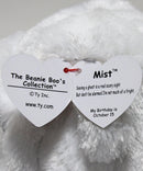 Ty Beanie Boos - Mist the White Trick or Treater Ghost, Medium (9"), Glitter Eyes