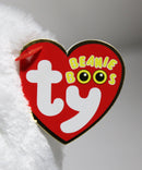 Ty Beanie Boos - Mist the White Trick or Treater Ghost, Glitter Eyes