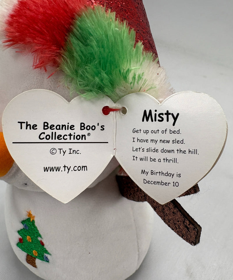 Ty Beanie Boos - Misty the Snowman, Glitter Eyes, Winter, Christmas