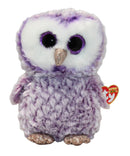 Ty Beanie Boos - Moonlight the Purple Owl, Medium (9"), Glitter Eyes