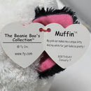 Ty Beanie Boos - Muffin the White Cat, Medium (8"), Glitter Eyes