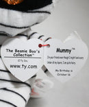 Ty Beanie Boos- Mummy the Halloween Mummy, Glitter Eyes