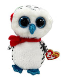 Ty Beanie Boos - Nester the Owl, Glitter Eyes, Christmas holidays, Winter