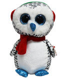 Ty Beanie Boos - Nester the Christmas Owl, Medium (9.5"), Glitter Eyes