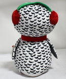 Ty Beanie Boos - Nester the Christmas Owl, Medium (9.5"), Glitter Eyes