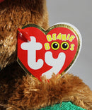 Ty Beanie Boos - Nicholas the Christmas Teddy Bear, Medium (10.5"), Glitter Eyes