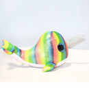 Ty Beanie Boos - Nori the Rainbow Narwhal, Medium (5"), Glitter Eyes