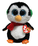Ty Beanie Boos- North the Holiday Penguin, Glitter Eyes