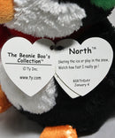 Ty Beanie Boos- North the Holiday Penguin, Glitter Eyes