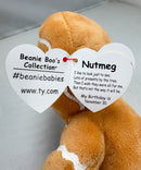 Ty Beanie Boos - Nutmeg the Gingerbread Man, Glitter Eyes