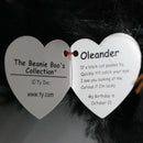 Ty Beanie Boos - Oleander the Black Cat, Glitter Eyes