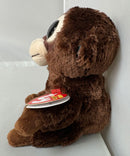 Ty Beanie Boos - Olga the Brown Monkey, (5"), Glitter Eyes, Europe