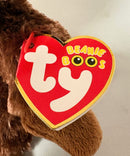 Ty Beanie Boos - Olga the Brown Monkey, (5"), Glitter Eyes, Europe