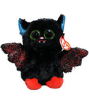 Ty Beanie Boos - Ophelia the Red & Black Halloween Bat, Glitter Eyes