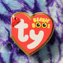 Ty Beanie Boos - Oscar the Blue and Purple Owl, Medium (9"), Glitter Eyes