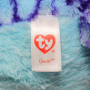 Ty Beanie Boos - Oscar the Blue and Purple Owl, Medium (9"), Glitter Eyes