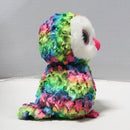 Ty Beanie Boos - Owen the Rainbow Colored Owl, Medium (9"), Glitter Eyes