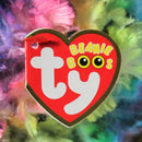 Ty Beanie Boos - Owen the Rainbow Colored Owl, Medium (9"), Glitter Eyes