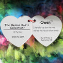 Ty Beanie Boos - Owen the Rainbow Colored Owl, Medium (9"), Glitter Eyes