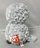 Ty Beanie Boos - Owlette the Gray Owl, Medium (9"), Glitter Eyes