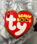 Ty Beanie Boos - Owlette the Gray Owl, Medium (9"), Glitter Eyes