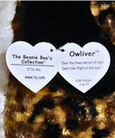 Ty Beanie Boos - Owliver the Brown Owl, Large (16"), Glitter Eyes
