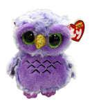 Ty Beanie Boos - Owlivia the Purple Owl, Glitter Eyes