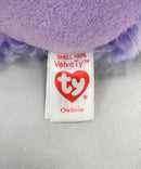 Ty Beanie Boos - Owlivia the Purple Owl, Glitter Eyes