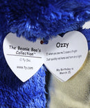 Ty Beanie Boos - Ozzy the Blue & Gold Bat, Medium (9.5"), Solid Eyes, Walgreens Exclusive
