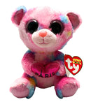 Ty Beanie Boos - Paris the Pink Teddy Bear, (6"), Glitter Eyes, Europe