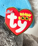 Ty Beanie Boos - Peanut the Gray Elephant, Medium (9"), Glitter Eyes