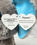 Ty Beanie Boos - Peanut the Gray Elephant, Medium (9"), Glitter Eyes