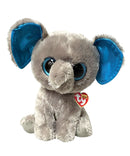 Ty Beanie Boos - Peanut the Gray Elephant (Sparkle Ears), Medium (9"), Glitter Eyes