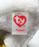 Ty Beanie Boos - Pegasus the White Unicorn, (7"), Glitter Eyes, UK Exclusive
