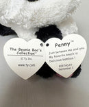Ty Beanie Boos - Penny the Valentine Panda bear, (5"), Glitter Eyes, Justice Stores