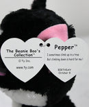 Ty Beanie Boos - Pepper the Tuxedo Cat, Solid Eyes