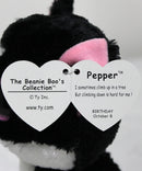 Ty Beanie Boos - Pepper the Tuxedo Cat, Solid Eyes