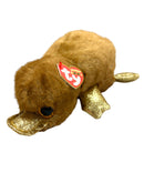 Ty Beanie Boos - Perry the Platypus, Glitter Eyes, Light Brown Version
