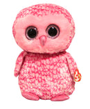Ty Beanie Boos - Pinky the Pink Owl, Large (16"), Glitter Eyes, Europe Exclusive
