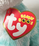 Ty Beanie Boos - Piper the Teal Fox, Medium (10"), Glitter Eyes, Claire's Exclusive
