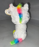 Ty Beanie Boos - Pixy the Unicorn (Gold Horn), Regular (7"), Solid Eyes
