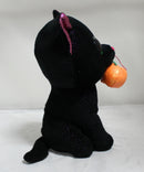Ty Beanie Boos -  Potion the Black & Purple Cat with a Pumpkin, Medium (9.75"), Glitter Eyes