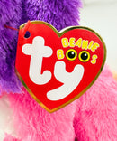 Ty Beanie Boos - Precious the Dog, Medium, Glitter Eyes, Medium size